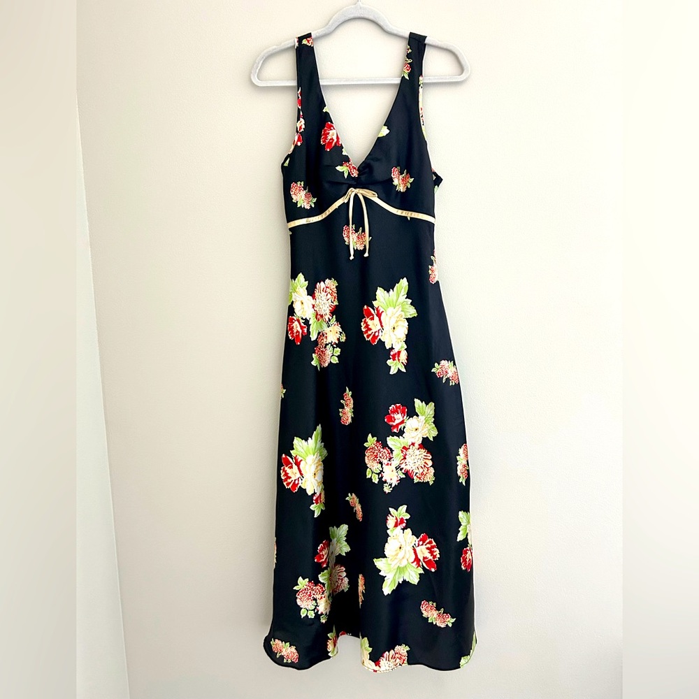 90’s Jones New York Satin Floral Slip Dress Nightgown Y2K